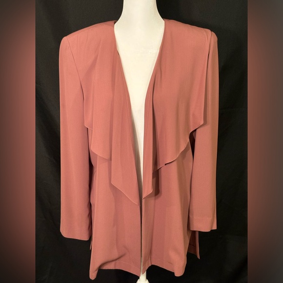 Verde Tops - Verde Open Front Chiffon like Blazer